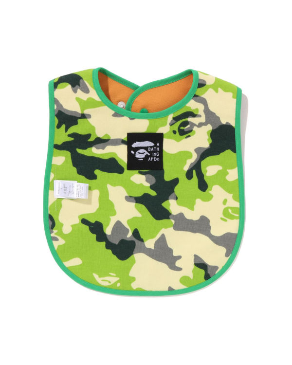 Bavoir Bape Woodland Camo Milo Fishing Print Reversible Enfant Vert | WYHMJ6018