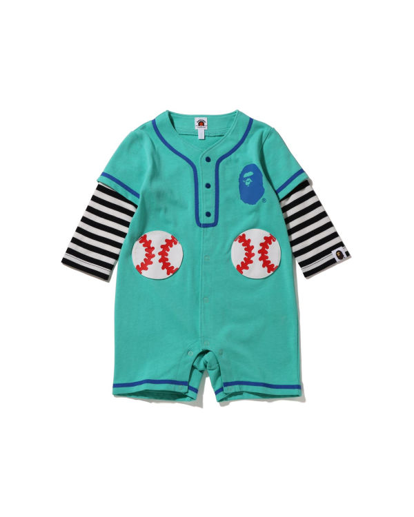 Body Bape Hoop Baseball Layered Rompers Enfant Menthe | CWIKE1054