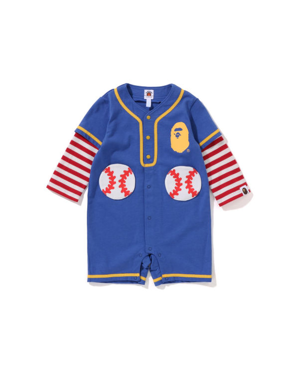 Body Bape Hoop Baseball Layered Rompers Enfant Bleu | TCPDO3498