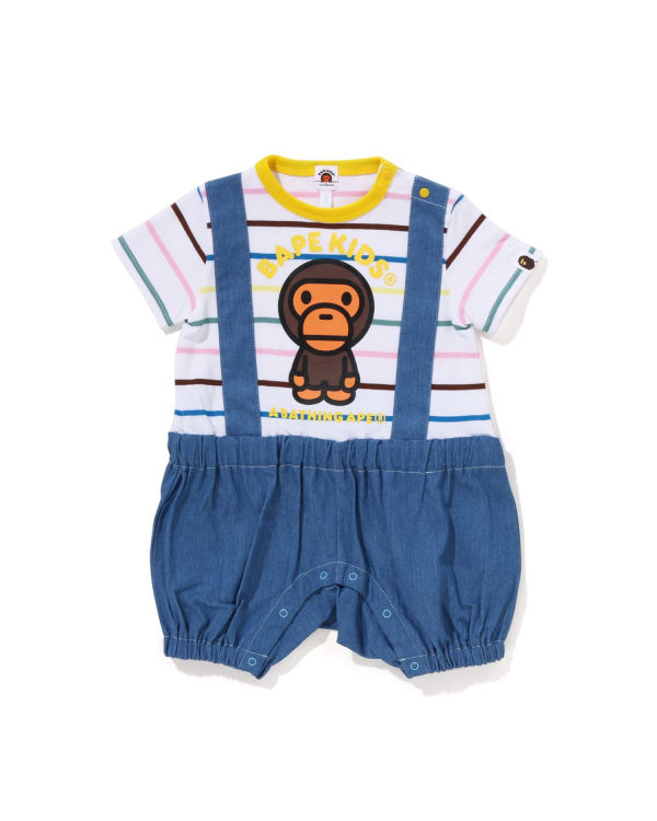 Body Bape Hoop Milo Suspenders Layered Rompers Enfant Blanche | GONMB2140