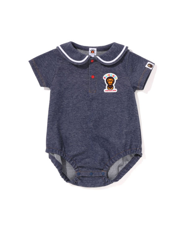 Body Bape Milo Jersey Denim Sailor Collar Enfant Bleu | BDPIU7182