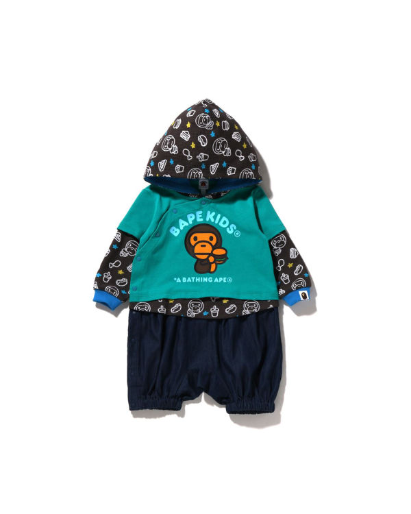 Body Bape Milo Junk Aliments Layered Romper Enfant Menthe | OKBSC6247