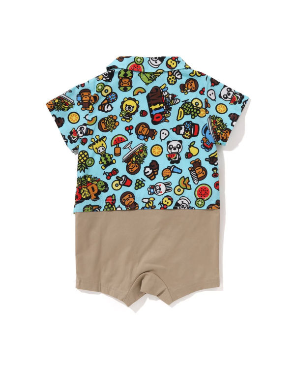 Body Bape Milo Mixed Fruit Layered Rompers Enfant Bleu Clair | VGCSM2546