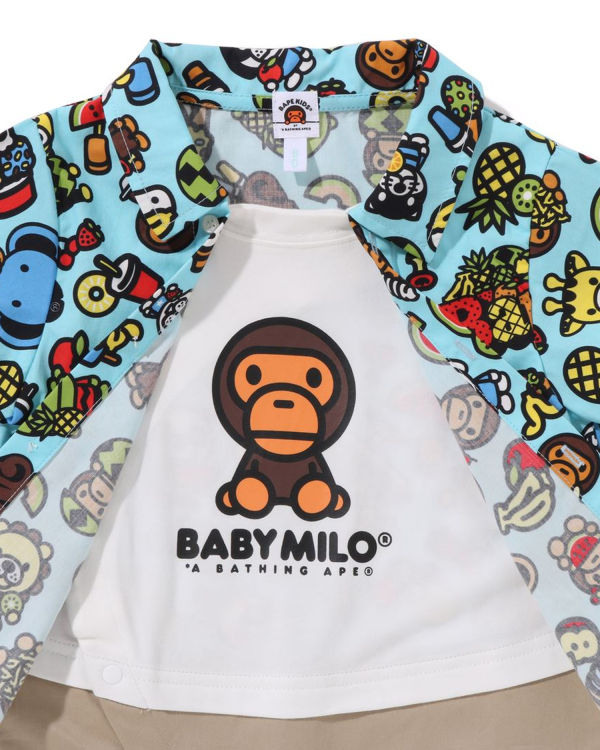 Body Bape Milo Mixed Fruit Layered Rompers Enfant Bleu Clair | VGCSM2546