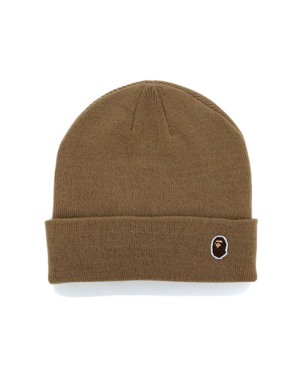 Bonnet Bape Ape Head One Point Homme Marron | RTQND3457