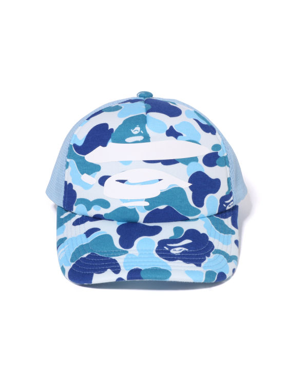 Casquettes Bape ABC Camo Ape Face Mesh Homme Bleu Clair | SQOBE7291