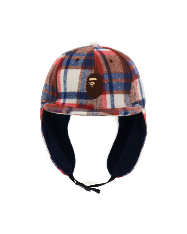 Casquettes Bape Check Earmuffs Homme Rouge Clair | ASBTQ4816