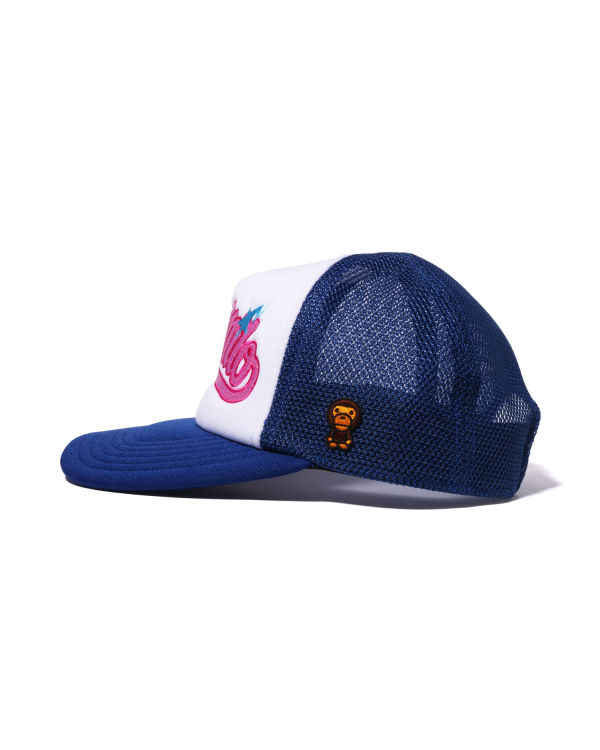 Casquettes Bape Milo Embroidery Mesh Femme Bleu | KSELC4759