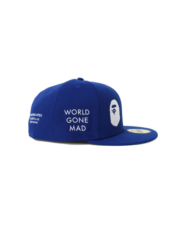 Casquettes Bape New Era 59 Fifty Camo Ape Head Homme Bleu | DCWES0613