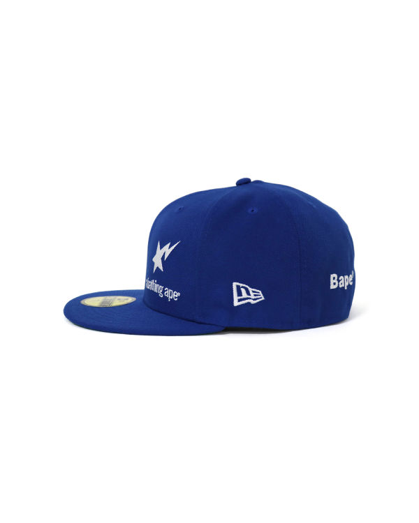 Casquettes Bape New Era 59 Fifty Camo Ape Head Homme Bleu | DCWES0613