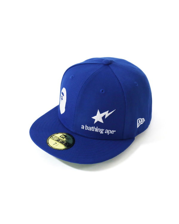 Casquettes Bape New Era 59 Fifty Camo Ape Head Homme Bleu | DCWES0613