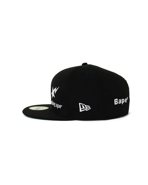 Casquettes Bape New Era 59 Fifty Camo Ape Head Homme Noir | SCMEX4805