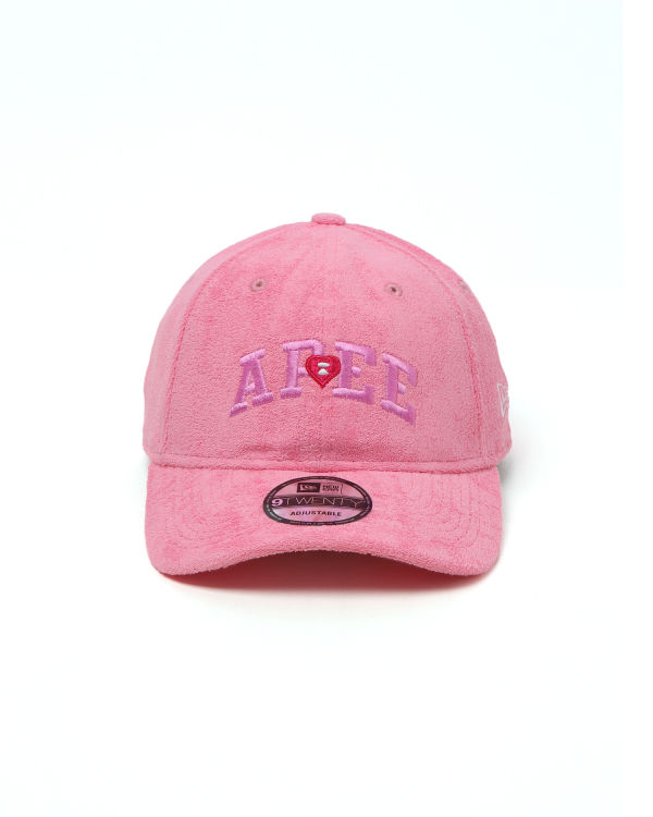 Casquettes Bape X New Era 9TWENTY logo Femme Rose | KOQRA0864