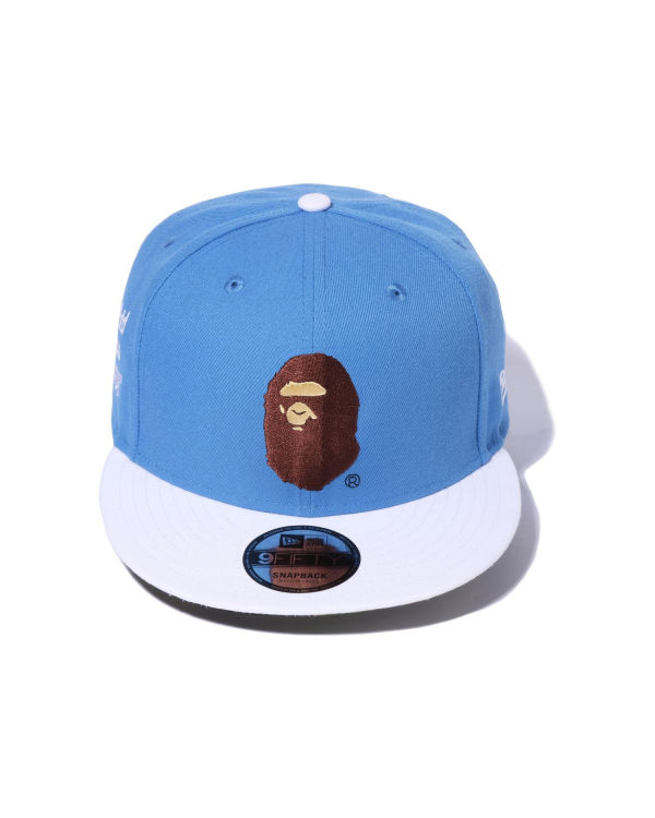 Casquettes Bape X New Era Ape Head 9 Fifty Homme Bleu | CAGEO8239