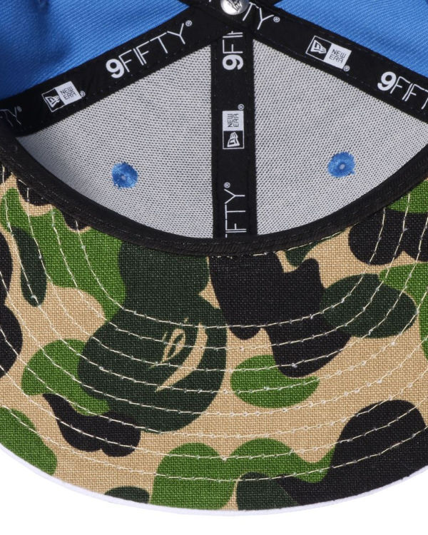 Casquettes Bape X New Era Ape Head 9 Fifty Homme Bleu | CAGEO8239