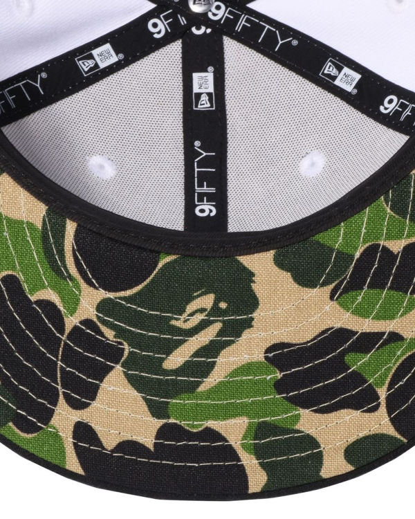 Casquettes Bape X New Era Ape Head 9 Fifty Homme Blanche | YFNAO1049