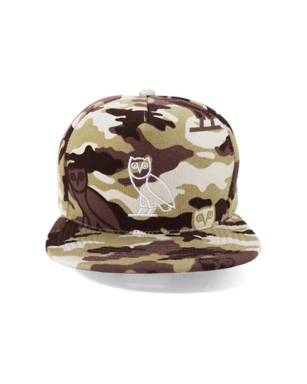 Casquettes Bape X OVO Woodland Camo Snapback Homme Beige | TOLFK0826