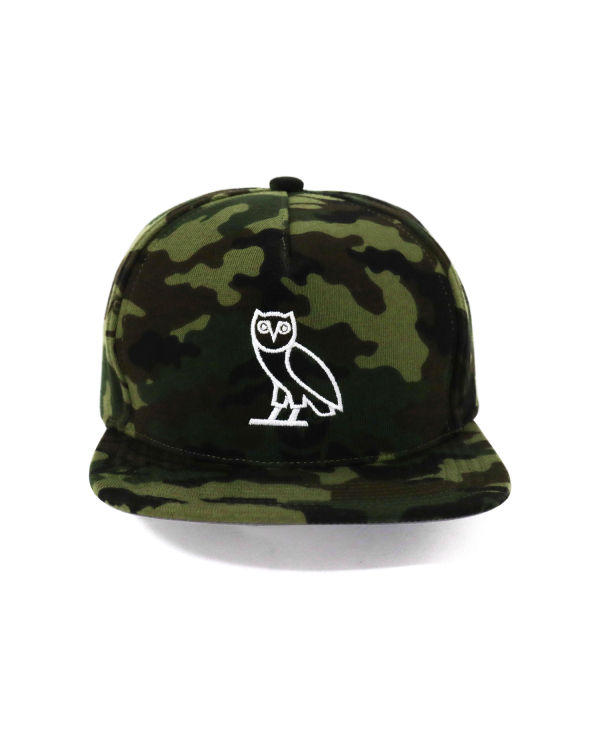 Casquettes Bape X OVO Woodland Camo Snapback Homme Vert | XNMQT2457