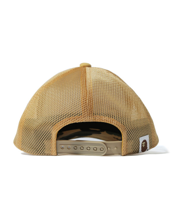 Casquettes Bape X Stussy Trucker Homme Jaune | JIESL8207