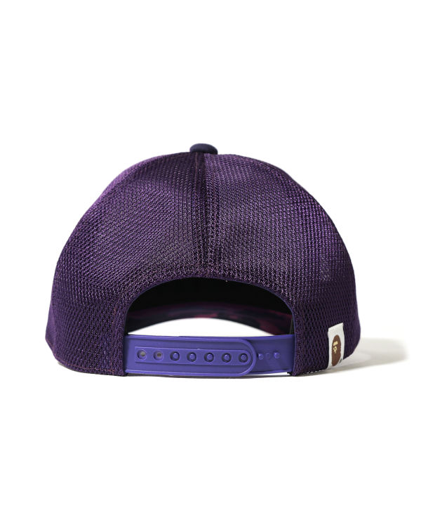 Casquettes Bape X Stussy Trucker Homme Violette | VOAZK3574