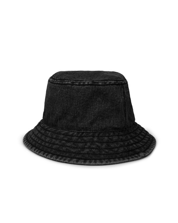 Chapeaux Bape Denim bucket Femme Noir | FODSJ7204