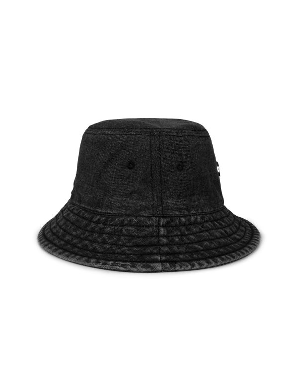 Chapeaux Bape Denim bucket Femme Noir | FODSJ7204