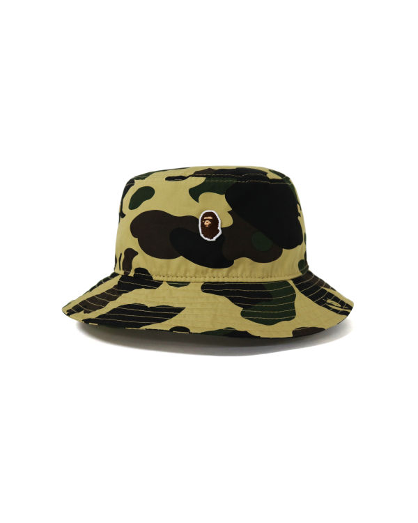 Chapeaux Bape New Era 1st Camo Bucket Homme Jaune | RSBYX4685