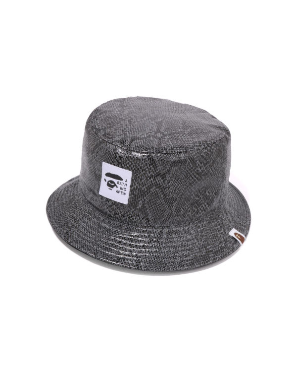 Chapeaux Bape Snake Reversible Bucket Homme Grise | XLUYM8036