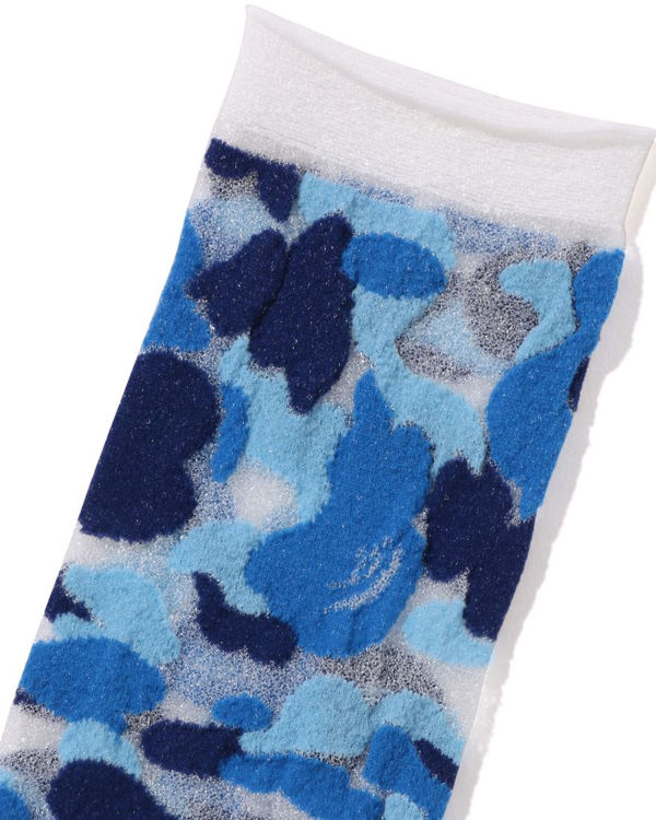 Chaussettes Bape ABC Camo Clear Femme Bleu Clair | WJBZX9473