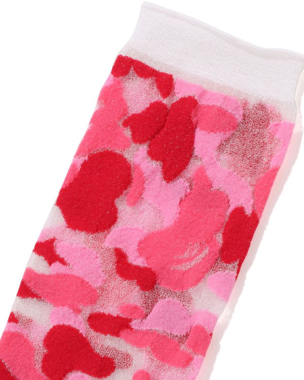 Chaussettes Bape ABC Camo Clear Femme Rose | VMYIK7824