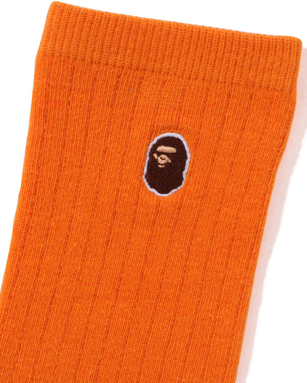 Chaussettes Bape Ape Head One Point Femme Orange | AVSPE7218