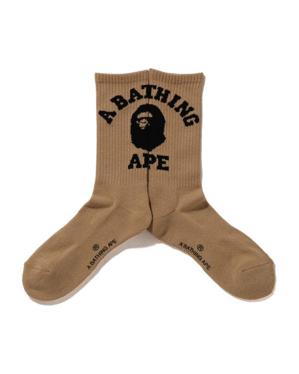 Chaussettes Bape College Homme Beige | FJAEX2450