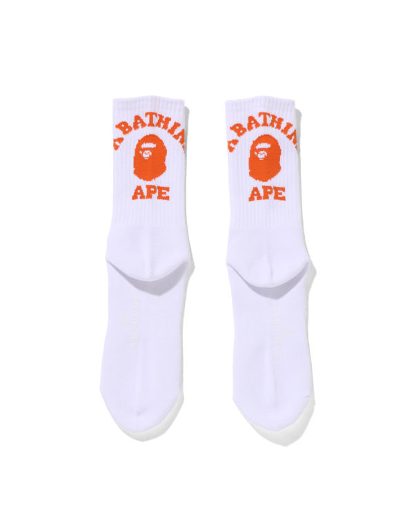 Chaussettes Bape College Homme Orange | CSHIG6057