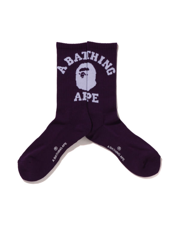 Chaussettes Bape College Homme Violette | ISVJD5623