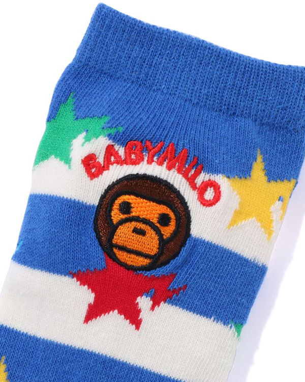 Chaussettes Bape Hoop Milo Sta Enfant Bleu | RVMNZ4197