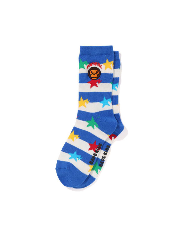 Chaussettes Bape Hoop Milo Sta Enfant Bleu | RVMNZ4197