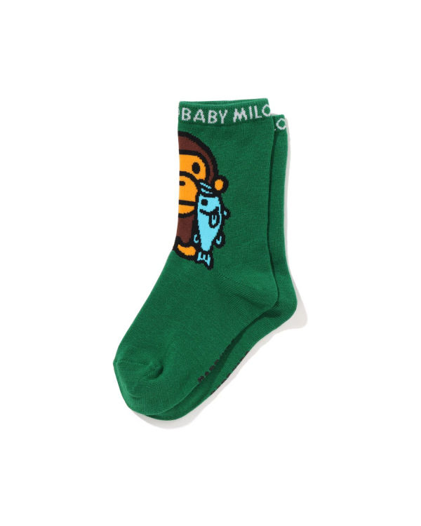 Chaussettes Bape Milo Black Bass Enfant Turquoise | BQWKM6413