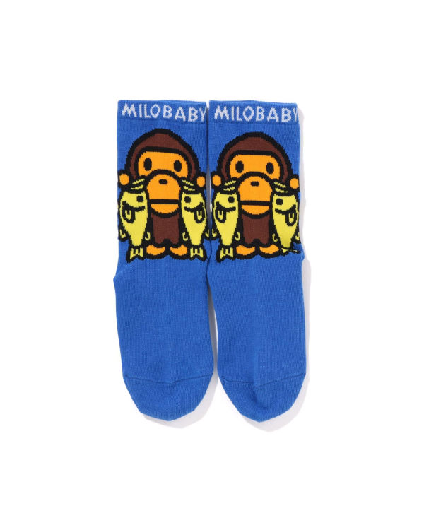 Chaussettes Bape Milo Black Bass Enfant Bleu | JWUVG2571