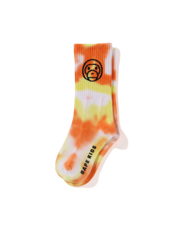 Chaussettes Bape Milo Dyed Rib Enfant Orange | ZFCEA5628