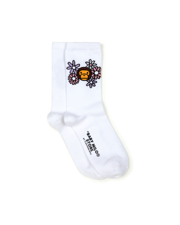 Chaussettes Bape Milo Femme Blanche | WNUXT5069