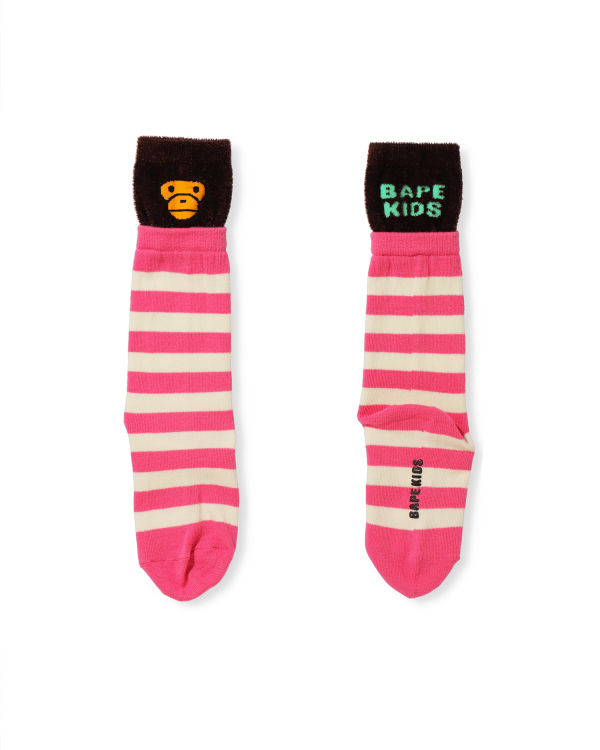 Chaussettes Bape Milo Layered Enfant Rose | FHKEM2187