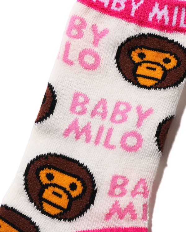 Chaussettes Bape Milo Pattern Enfant Blanche | APESF2135