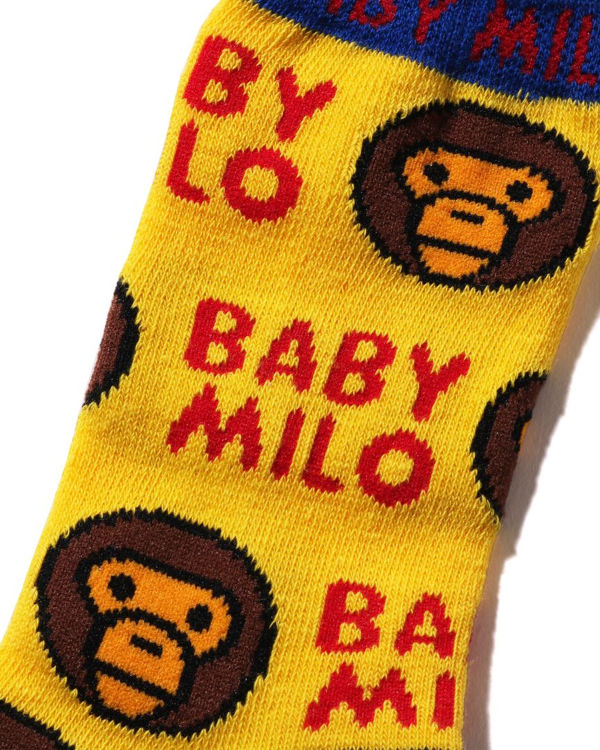 Chaussettes Bape Milo Pattern Enfant Jaune | MVOJL0541