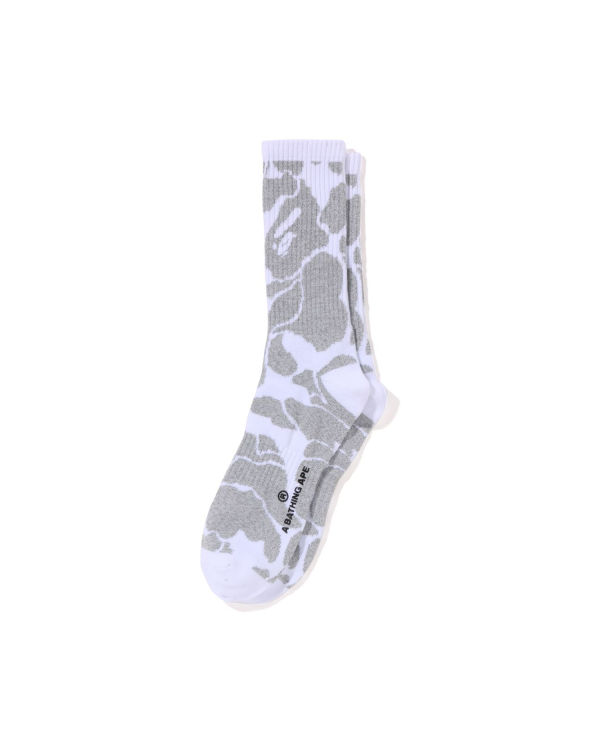 Chaussettes Bape Reflective Camo Homme Blanche | SJOWF1273