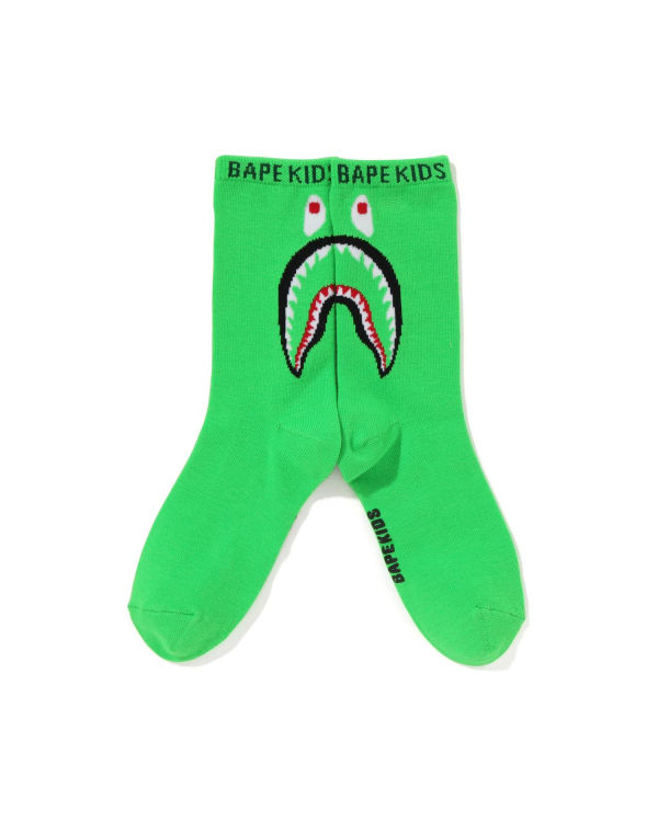 Chaussettes Bape Shark Enfant Vert Clair | HUOEY7031