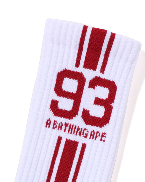 Chaussettes Bape Sports Homme Blanche | OICPJ5340