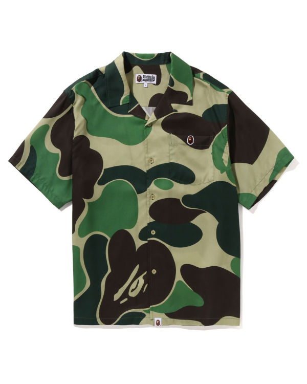 Chemises Bape ABC Camo Open Collar Homme Vert | GEFCH8792