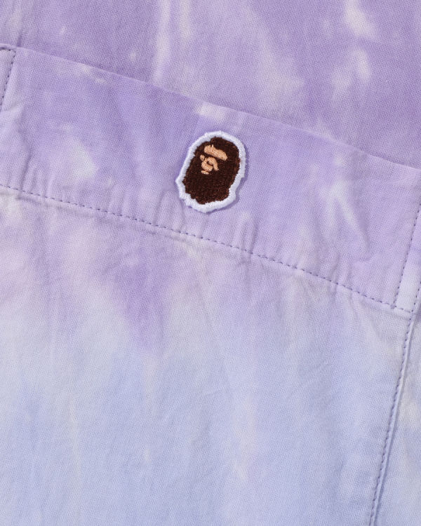 Chemises Bape Ape Head One Point Dye Femme Violette | WFHCK5172