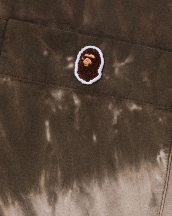 Chemises Bape Ape Head One Point Dye Homme Marron | YKCGB9508