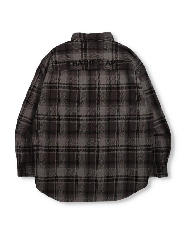 Chemises Bape Check Flannel Homme Noir | MOSEZ2783